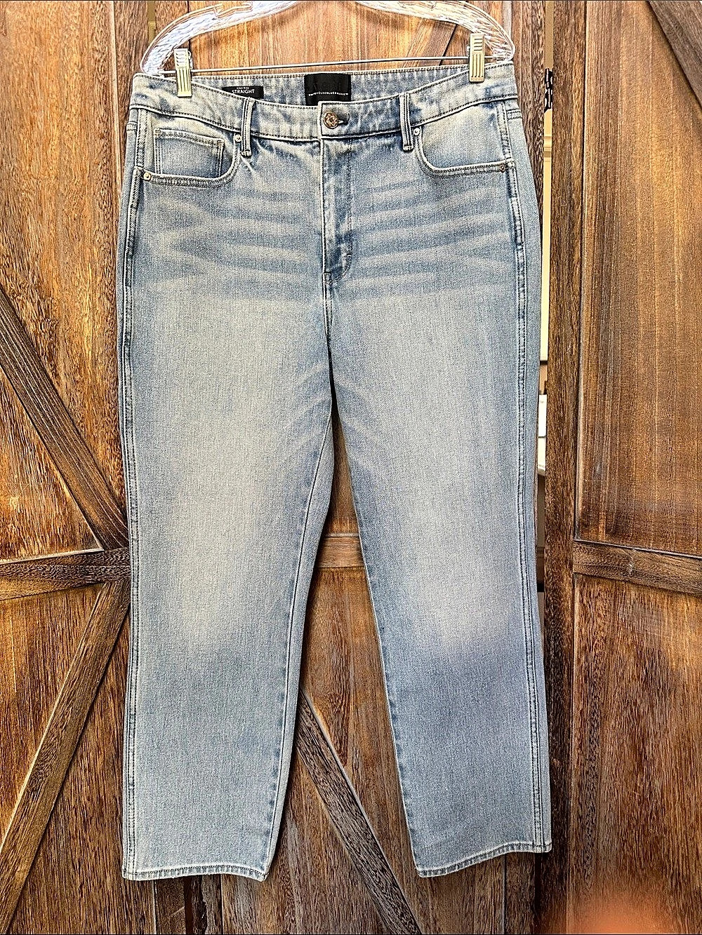 White House Black Market High-Rise Straight Leg Jeans Size 12
